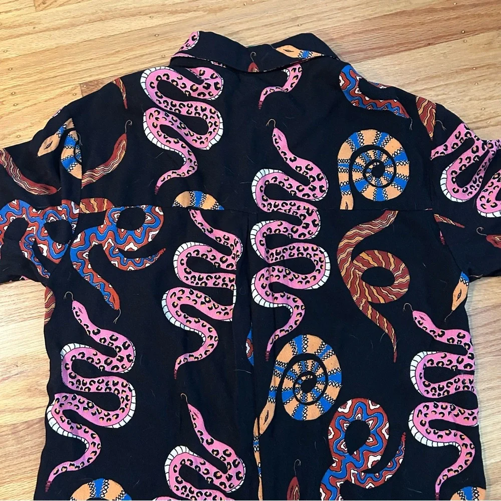 FARM Rio Snake Print Cropped-Length Jumpsuit - Picture 11 of 12